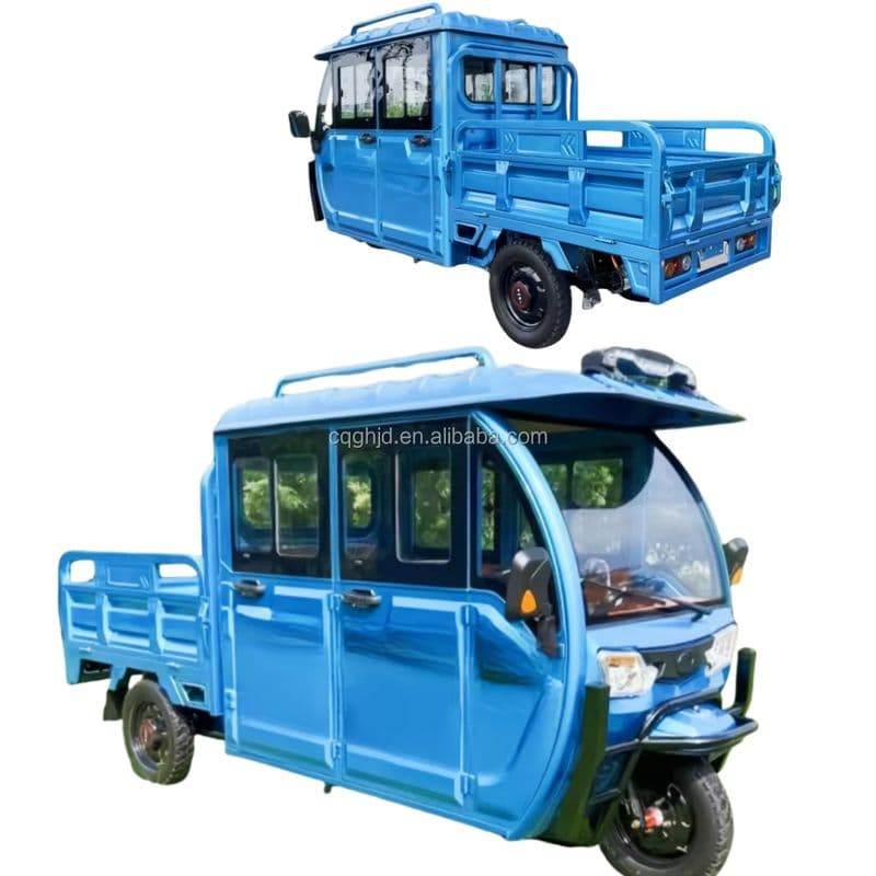 Wholesale Electric Tricycle Truck with Cabin for Cargo Transport Solutions-sku-3