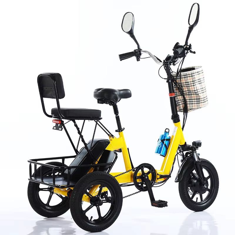 Foldable Electric Tricycle with 48V Battery for Efficient Passenger Transport-sku-6