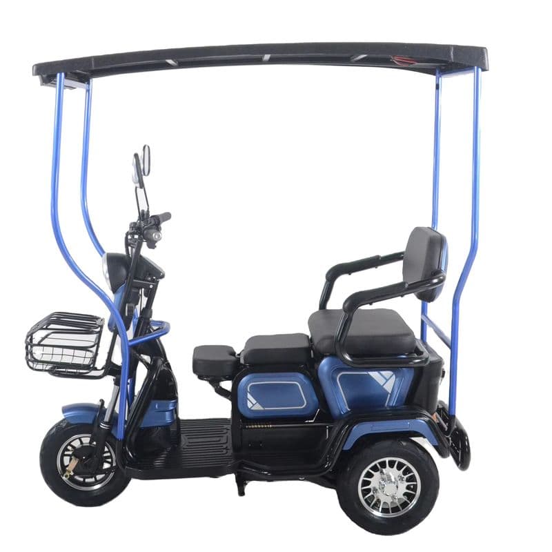 48V 500W Electric Tricycle with Solar Panel for Passenger Transport-sku-3
