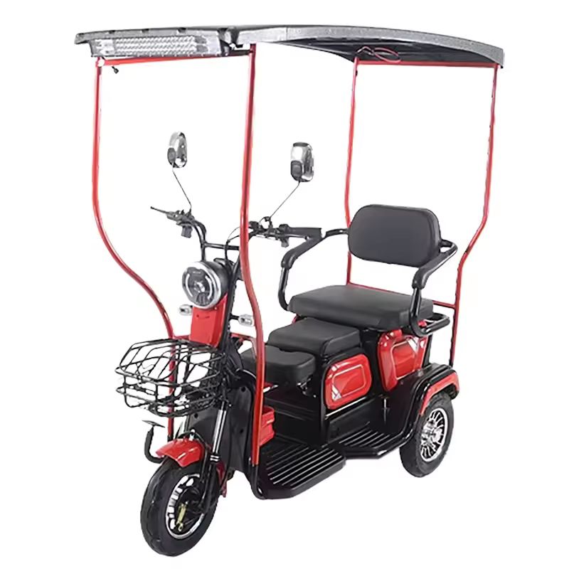 48V 500W Electric Tricycle with Solar Panel for Passenger Transport 3