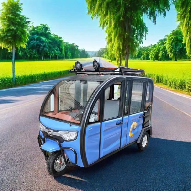 Enclosed Electric Tricycle for Efficient Passenger Transport Solutions 2