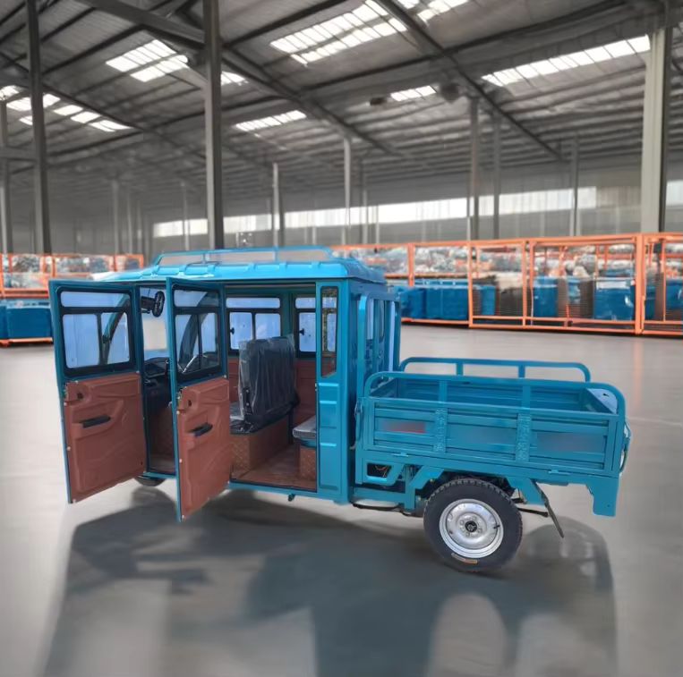 Electric Cargo Tricycle with Enclosed Cab for Efficient Transportation 3