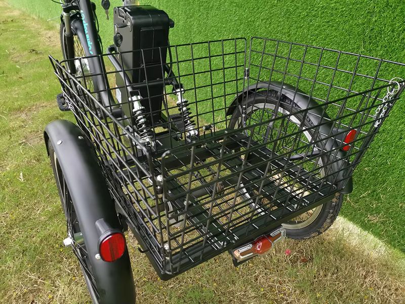 Electric 3-Wheel Tricycle with Cargo Basket for Commercial Use 2