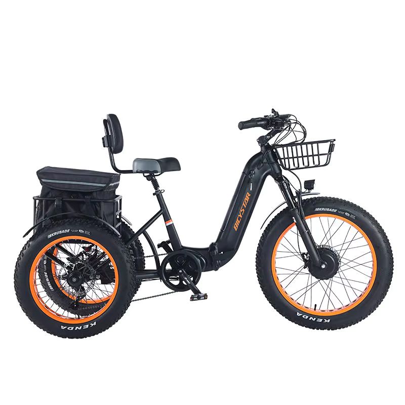 26" Electric Assist Adult Tricycle for Cargo and Leisure with 7-Speed Gears 3